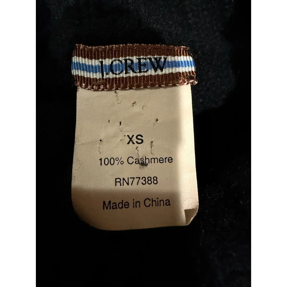 J.Crew Womens Black 100% Cashmere Turtleneck Sweater Size XS
